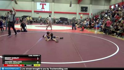 50 lbs Cons. Round 3 - Brody Earley, Stronghold vs Hayden Wallace, Arab Youth Wrestling
