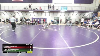 132 lbs Quarterfinal - Cael Puderbaugh, Bobcat Wrestling Club vs Logan Courtois, Unaffiliated