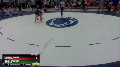 92 lbs Quarterfinal - Devin Brumley, Unattached vs Landon Evans, Iron Knights