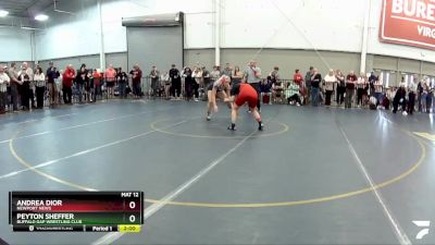 136-145 lbs Round 1 - Peyton Sheffer, Buffalo Gap Wrestling Club vs Andrea Dior, Newport News