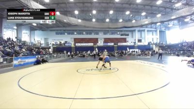 138 lbs Round 2 (3 Team) - Luke Stoutenburg, Saratoga Springs Sr HS vs Joseph Marotta, Sachem North