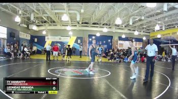 120 lbs Cons. Round 1 - Ty Hanratty, Canes Wrestling Club vs Leonidas Miranda, Tampa Bay Tiger Wrestling