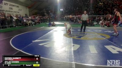 2A 145 lbs Cons. Round 1 - Zayden Garbett, Soda Springs vs Dylan Hansen, St. Maries