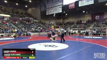 5A 144 lbs Semifinal - Martin Alex Lopez, Van Buren vs Haven Owens, Benton