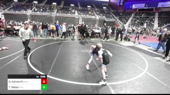 65 lbs Round Of 16 - Brooks Ashworth, Westlake vs Timber Weber, Athlos Wrestling