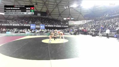 Boys 4A 165 lbs Champ. Round 1 - Gage Blakeslee, Newport (Bellevue) vs Alver John Abuda, Emerald Ridge