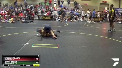 82 lbs Finals (8 Team) - William Szarek, Mi Pitbulls vs Gavin Brent, BadBass Green