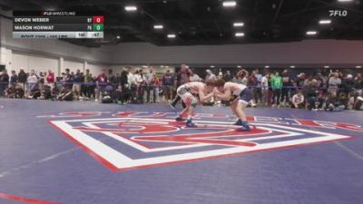 165 lbs Consi Of 4 - Devon Weber, NY vs Mason Horwat, PA