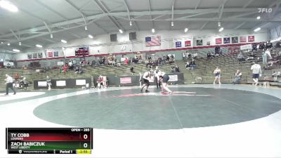 285 lbs Cons. Round 3 - Zach Babiczuk, West Liberty vs Ty Cobb, Lourdes