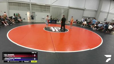 132 lbs Round 2 (8 Team) - Ely Raines, Georgia Blue vs Jonathan Woods, California 2