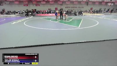 160 B Consolation 1st - Taylor Schulz, Wisconsin-Stevens Point vs Ryann Reeves, Joliet Junior College