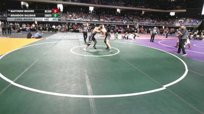 6A 215 lbs Cons. Round 1 - Matthew Moore, Northwest Nelson vs Brandon Salinas, San Benito