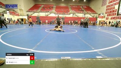 100 lbs Rr Rnd 3 - Kross Iwersen, Team Nomad vs Walker Gratz, Madill Takedown