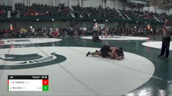 149 lbs Cons. Round 3 - Andrew Kakoos, Grand Valley State WC vs Joey Murphy, Unattached