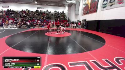 132 lbs Cons. Round 4 - Santana Leon, Brighton vs Dane Sims, Eaglecrest B