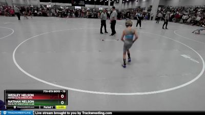 75 lbs Champ. Round 2 - Nathan Nelson, MN Elite Wrestling Club vs Wesley Nelson, Moyer Elite Wrestling