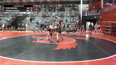 125 lbs Quarterfinal - Eliza Mitchell, Iowa City High vs Savana Sharkey, Western Dubuque