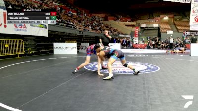 Junior Boys - 150 lbs Cons. Round 6 - Lum Hasani, Birmingham Community Charter High School Wrestling vs David Medina, Beat The Streets - Los Angeles