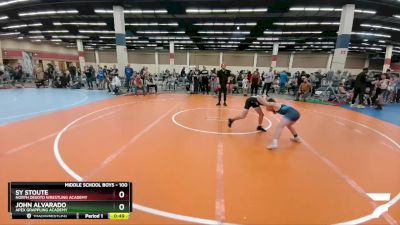 100 lbs Cons. Round 3 - Sy Stoute, North DeSoto Wrestling Academy vs John Alvarado, Apex Grappling Academy