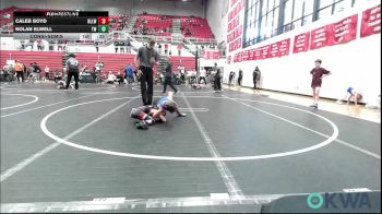 55 lbs Consolation - Caleb Boyd, Harrah Little League Wrestling vs Nolan Elwell, Tuttle Wrestling