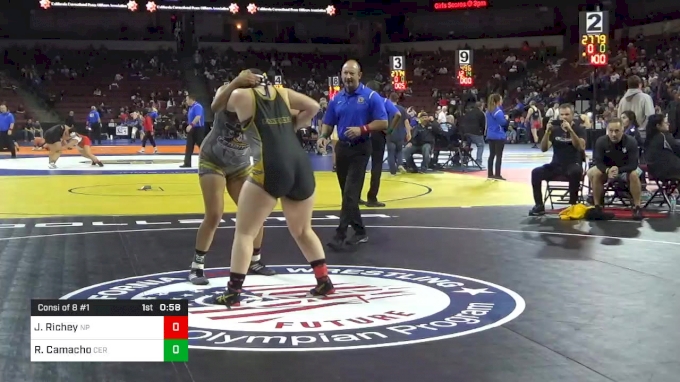 235 lbs Consi Of 8 #1 - Julia Richey, Newbury Park (SS) vs Rebeca Camacho, Cerritos (SS)