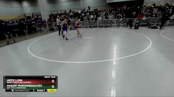 132 lbs Semifinal - Jayce Luna, Sebolt Wrestling Academy vs Maksim Mukhamedaliyev, Izzy Style Wrestling