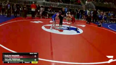 85-92 lbs Round 1 - Tazlyn Wagner, Diamondville Wrestling Club vs Taylor Freeman, Lander Tiger Tough Wrestling