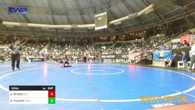 100 lbs Consi Of 16 #2 - Joe Birkett, Sebolt Wrestling Academy vs Slade Puckett, Rising Kingz