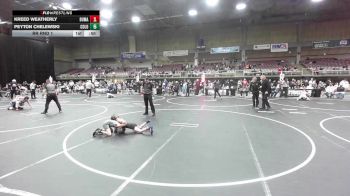 57 lbs Rr Rnd 1 - Kreed Weatherly, Dumas WC vs Peyton Chelewski, Colorado Outlaws