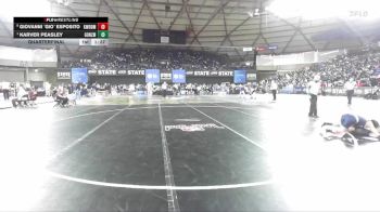 Boys 4A 106 lbs Quarterfinal - Karver Peasley, Gonzaga Prep vs Giovanni `Gio` Esposito, Kentwood
