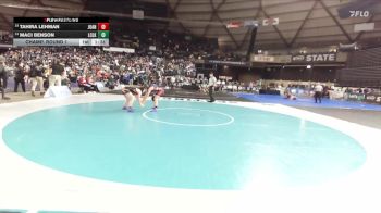 Girls 4A 120 lbs Champ. Round 1 - Tahira Lehman, Juanita (Girls) vs Maci Benson, Lewis And Clark (Girls)