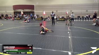 44 lbs Semifinal - Kasen Morris, Backyard Brawlers vs Jadon Bockmore, DWA