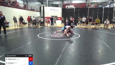 70 kg Consi Of 64 #1 - Scott Robertson, Nebraska Wrestling Training Center vs Noah Creque, Stars Wrestling Club