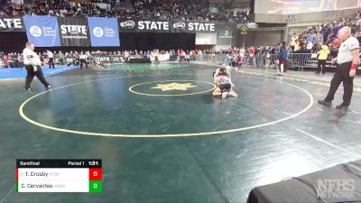 3A 106 lbs Semifinal - Tanner Crosby, Mt. Spokane vs Carlos Cervantes, Hermiston