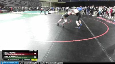 92 lbs Quarterfinal - Bryce Markey, White River Hornets Wrestling Club vs Sean Watts, Team Aggression Wrestling Club