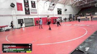 285 lbs Cons. Round 4 - Mustafa Farha, Palomar vs Joseph Ricardo Gonzales, Moorpark College