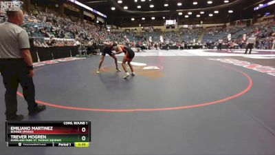 5A-150 lbs Cons. Round 1 - Emiliano Martinez, Bonner Springs vs Trever Mogren, Overland Park-St. Thomas Aquinas