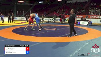 130kg 1st Place Match - Jacob Phillips, Saskatoon WC vs Jorawar Dhinsa, Guru Gobind Singh WC