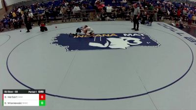 8U Boys - 56 lbs Cons. Round 4 - Garrett Wisniewski, Bad Karma Wrestling Club vs Bryce Herbert, Southern Maryland Wrestling Club WolfPack