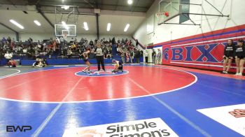 73-82 lbs Rr Rnd 2 - Kenleigh Griffith, Wilburton Schools vs Malea Hawkins, Tulsa Union Girls