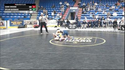 127 lbs 3rd Place - Zane Crouse, Bishop McDevitt vs Dylan Bateman, Derry Area