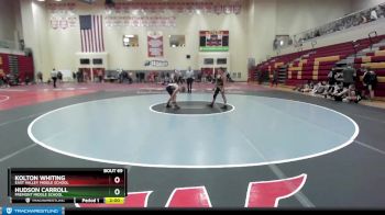 90 lbs Quarterfinal - Hudson Carroll, Fremont Middle School vs Kolton Whiting, East Valley Middle School