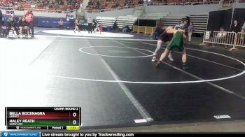 100 lbs Champ. Round 2 - Bella Bocenagra, Liberty vs Haley Heath, Show Low