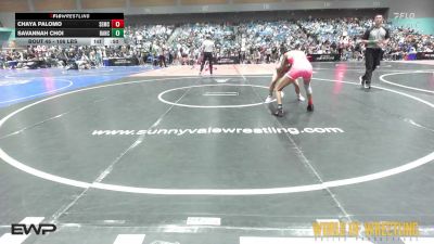106 lbs Consi Of 8 #2 - Chaya Palomo, Salem Elite Mat Club vs Savannah Choi, Rancho Bernardo Wrestling Club (RBWC)