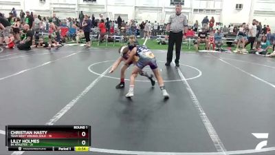 68 lbs Round 1 (6 Team) - Christian Hasty, Team West Virginia Gold vs Lilly Holmes, 84 Athletes