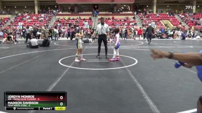 70 lbs Cons. Round 2 - Madison Davidson, TEAM NORTH STARS vs Jordyn Monroe, WR - Topeka Blue Thunder