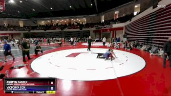 120 lbs Semifinal - Ashtyn Sagely, Broken Arrow Wrestling Club vs Victorya Cox, Cache Wrestling Club