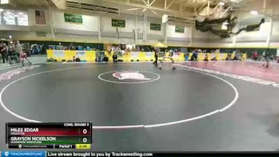 45 lbs Cons. Round 3 - Miles Edgar, Faulkton vs Grayson Nickelson, Governor Wrestling