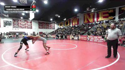 132 lbs 3rd Place Match - Kamari Baldelomar, San Dimas vs Brody Perez, La Serna