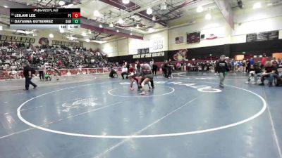 125 lbs Cons. Round 2 - Dayanna Gutierrez, Downey vs Leilani Lee, Palm Springs